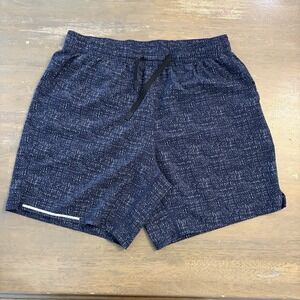 Bear Bottom Men's Run Short v2 7" Shorts Size Large Blue Performance Gym